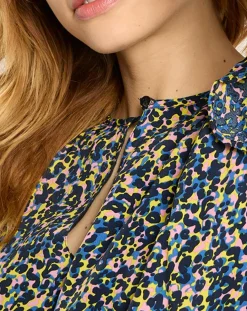 Robe mi-longue imprimée multicolore-Scotch & Soda Discount
