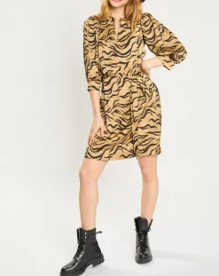 Femme Scotch & Soda Robes^Robe Mini à imprimé tigré marron/noir