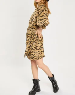Femme Scotch & Soda Robes^Robe Mini à imprimé tigré marron/noir