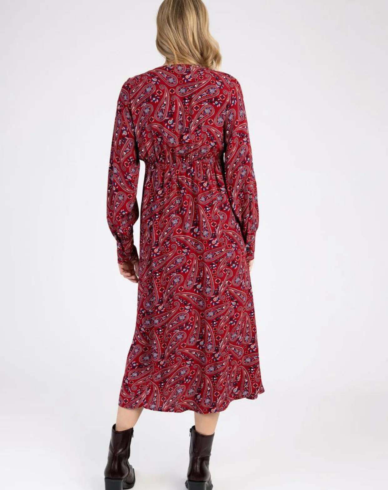 Femme An'ge Robes^Robe Miroko paisley sanguine