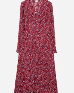 Femme An'ge Robes^Robe Miroko paisley sanguine