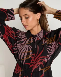 Femme See u Soon Robes^Robe Océane imprimée noir/violet