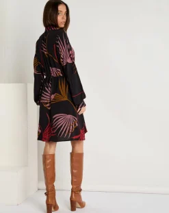 Femme See u Soon Robes^Robe Océane imprimée noir/violet