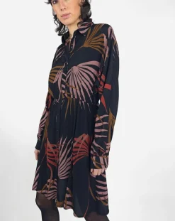 Femme See u Soon Robes^Robe Océane imprimée noir/violet