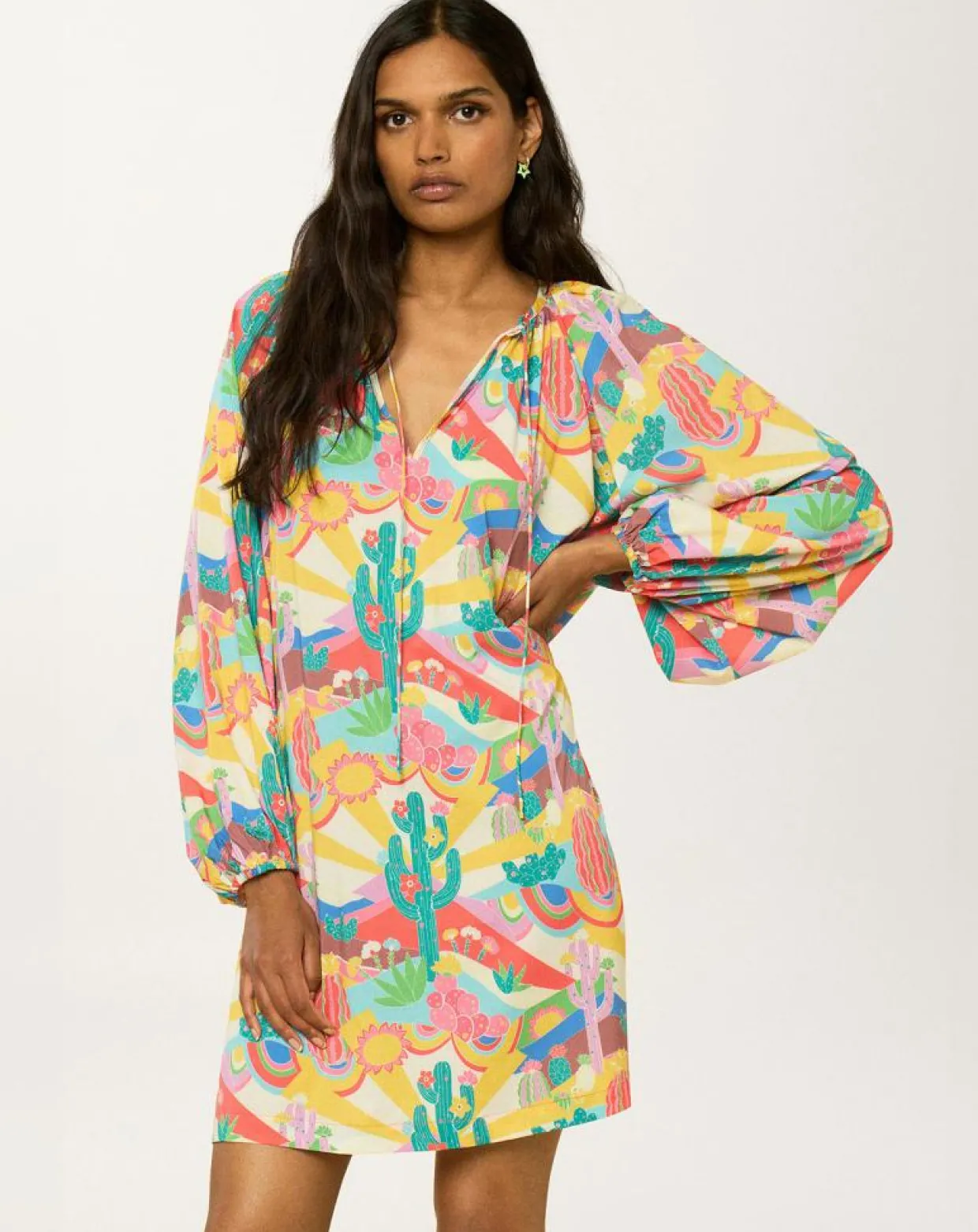Robe Palm Springs print-Manoush Clearance