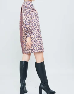 Femme Manoush Robes^Robe Panther léopard marron