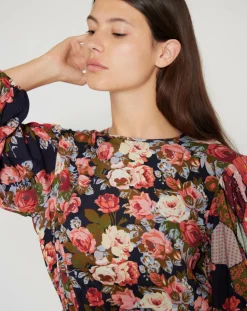 Robe Patchwork encre-Manoush Online