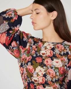 Robe Patchwork encre-Manoush Online