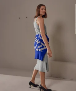 Robe Paulette col V côtelée gris moyen-Rodier Best
