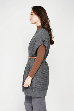 Robe poncho col rond loup-C&Jo Best