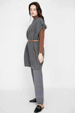 Robe poncho col rond loup-C&Jo Best