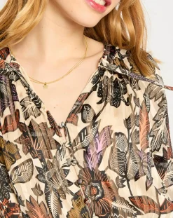 Robe print fleurs maison écru/multicolore-Scotch & Soda New