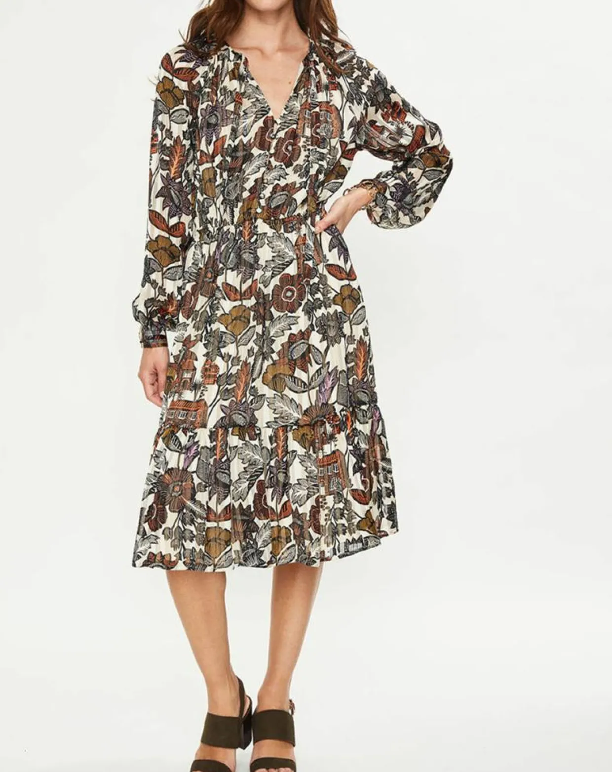 Robe print fleurs maison écru/multicolore-Scotch & Soda New