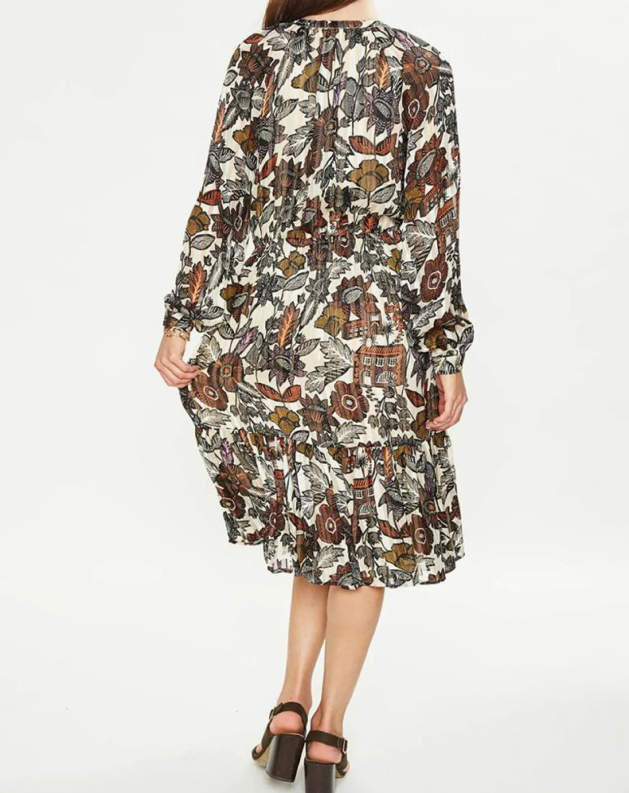 Robe print fleurs maison écru/multicolore-Scotch & Soda New