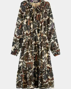 Robe print fleurs maison écru/multicolore-Scotch & Soda New