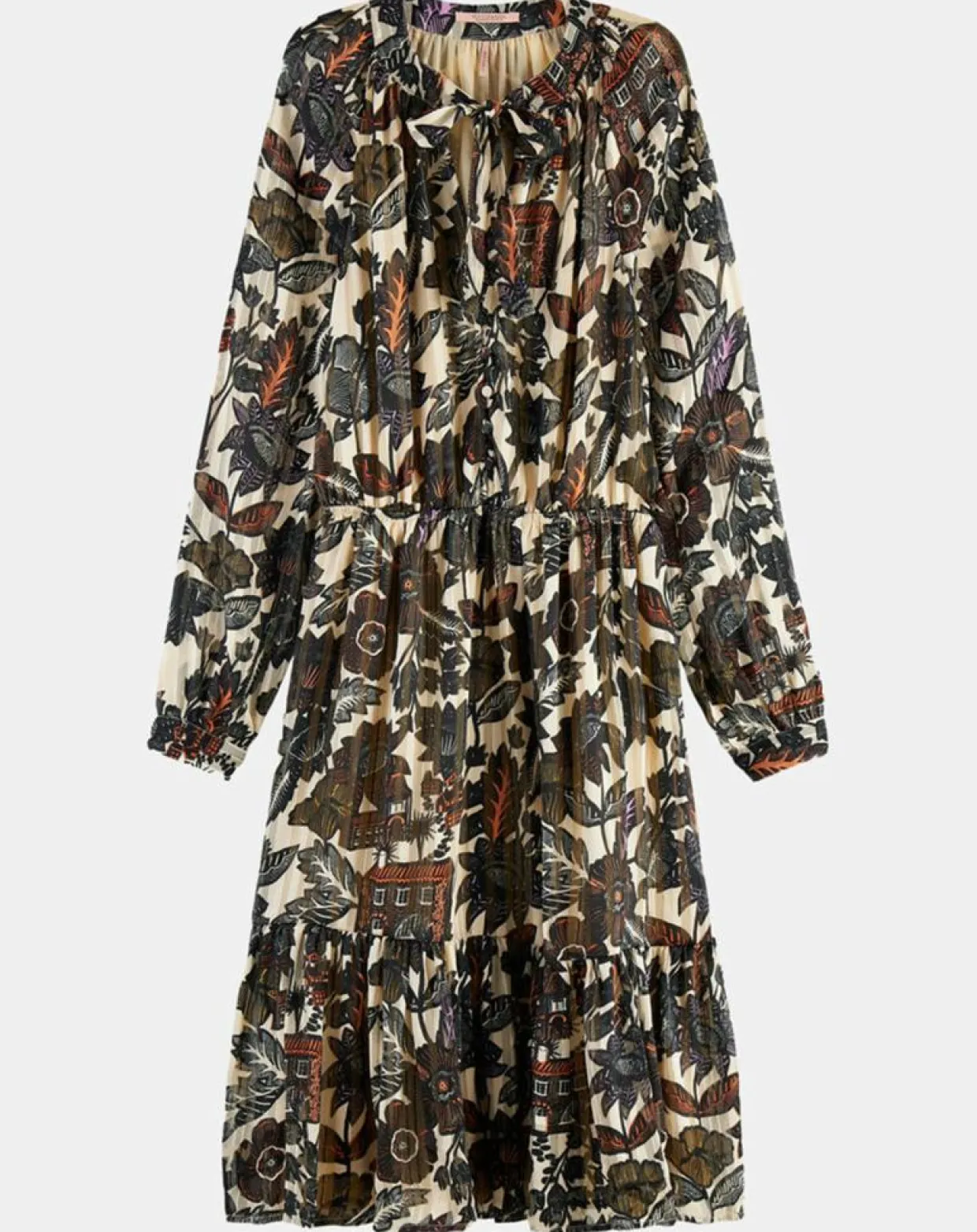 Robe print fleurs maison écru/multicolore-Scotch & Soda New