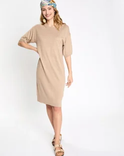 Femme Esprit Robes^Robe pull cr beige