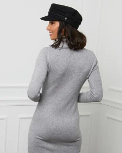 Femme Soft Cashmere Robes^Robe Pull en Cachemire mélangé Maria grise