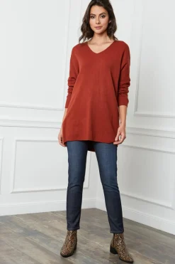 Robe Pull Laurence Rouille-Fleur de cachemire Discount