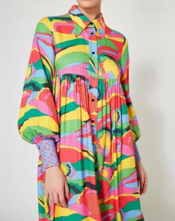 Femme Manoush Robes^Robe Purple Country multicolore