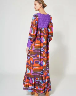 Femme Manoush Robes^Robe Purple Country print lila