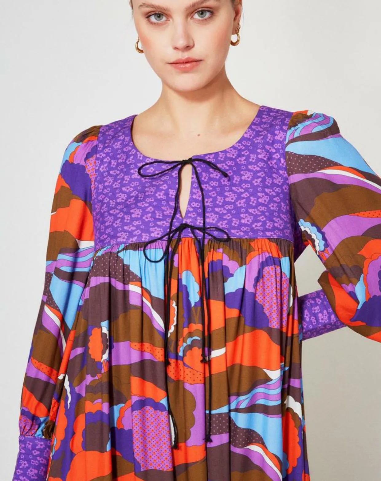 Femme Manoush Robes^Robe Purple Country print lila