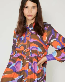 Femme Manoush Robes^Robe Purple Country print lilas