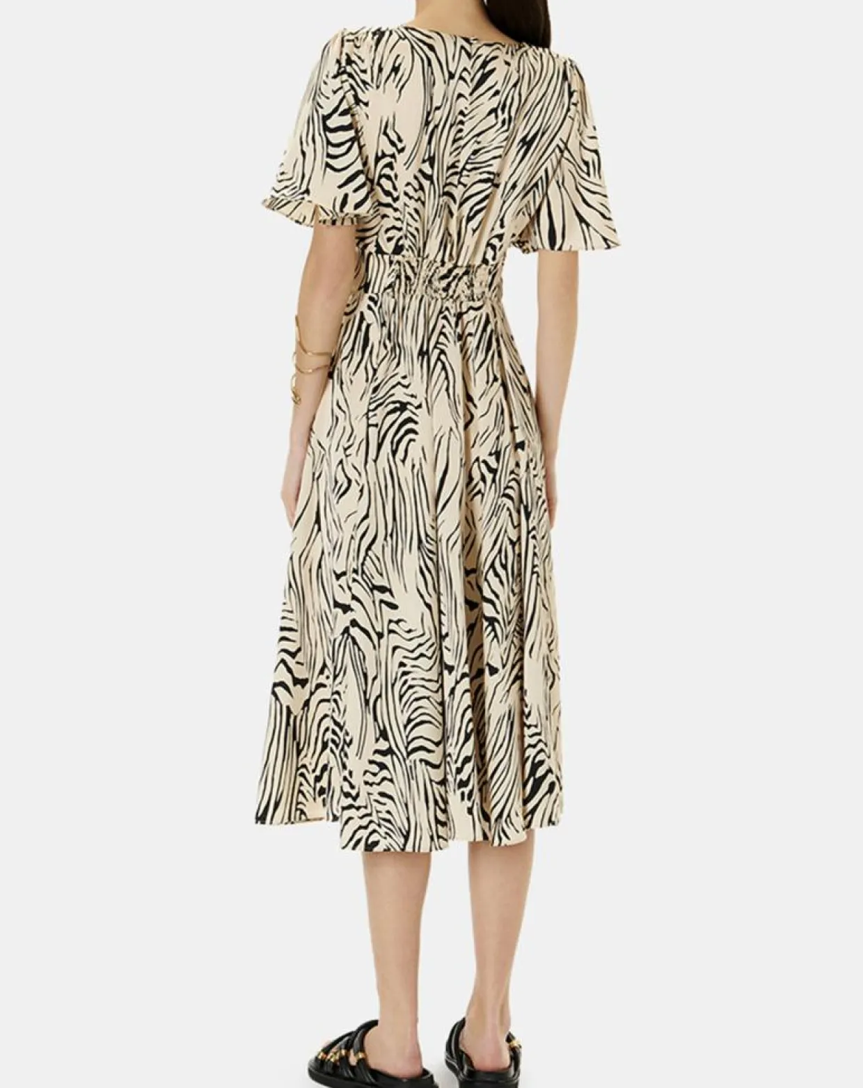 Femme Zapa Robes^Robe Rafi imprimée zèbre noir/beige