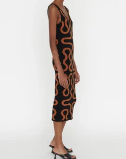 Femme Zapa Robes^Robe Ridley imprimée noir/marron