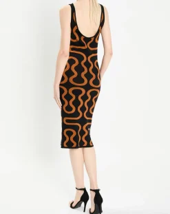 Femme Zapa Robes^Robe Ridley imprimée noir/marron
