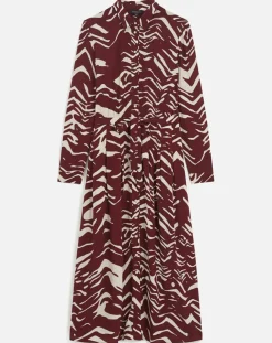 Femme Caroll Robes^Robe Rlilie imprimée bordeaux