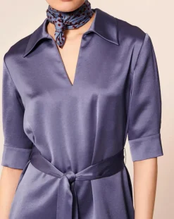 Femme Tara Jarmon Robes^Robe Rocha bleu violet