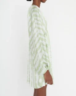 Femme Zapa Robes^Robe Rokhya imprimée vert päle