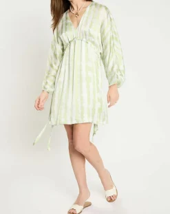 Femme Zapa Robes^Robe Rokhya imprimée vert päle