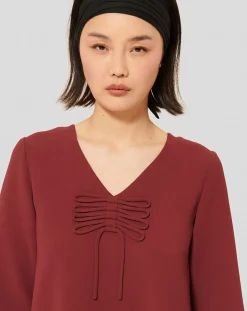 Femme Tara Jarmon Robes^Robe Rolie bordeaux