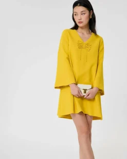 Femme Tara Jarmon Robes^Robe Rolie jaune citron