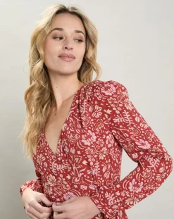 Femme Hartford Robes^Robe Roll rouge brique