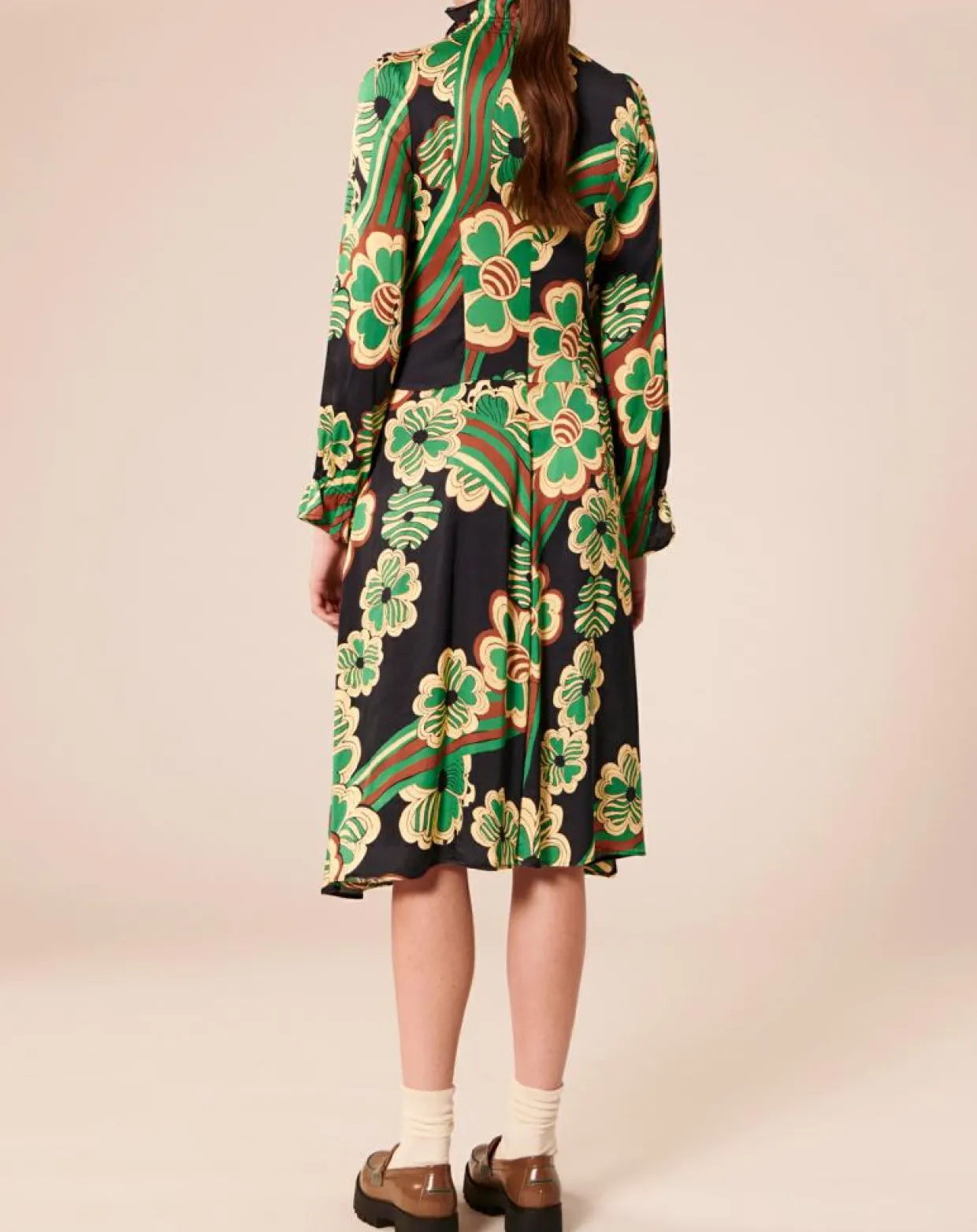 Femme Tara Jarmon Robes^Robe Ronnie vert motif