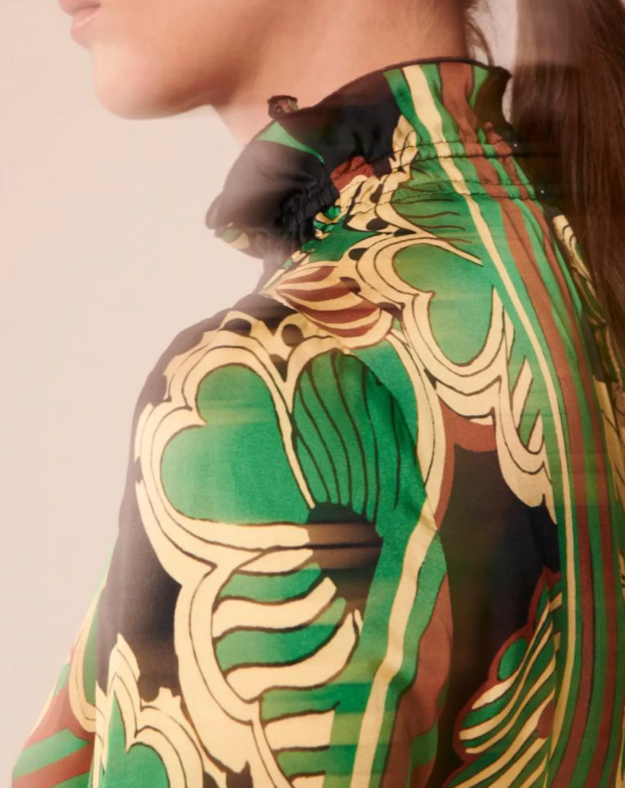 Femme Tara Jarmon Robes^Robe Ronnie vert motif