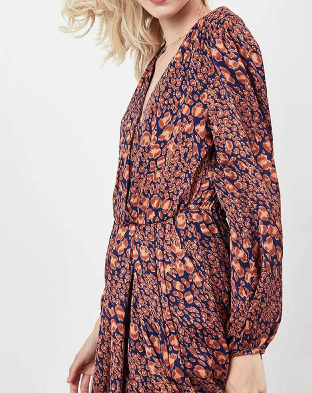 Robe Rose imprimée brique/bleu marine-See u Soon Clearance