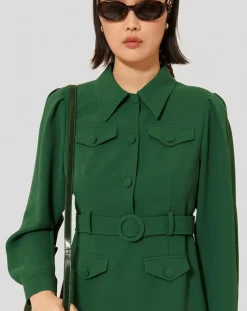 Femme Tara Jarmon Robes^Robe Roya verte
