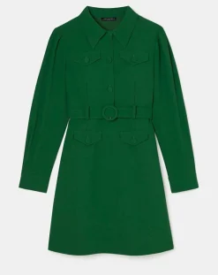 Femme Tara Jarmon Robes^Robe Roya verte