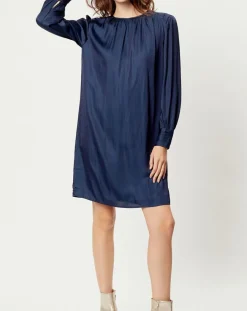 Robe satinée Giulia bleu marine-See u Soon New