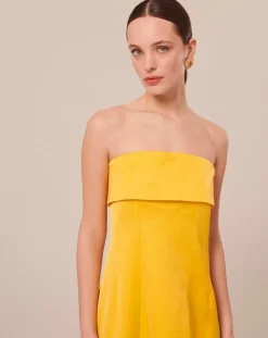 Femme Tara Jarmon Robes^Robe satinée jaune