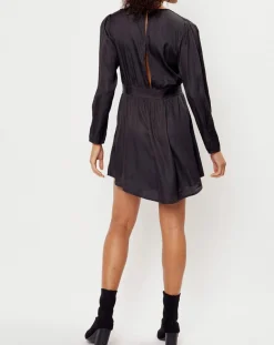 Robe satinée Naomie noire-See u Soon Sale