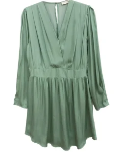 Femme See u Soon Robes^Robe satinée Naomie verte
