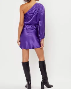 Femme See u Soon Robes^Robe satinée Romane purple