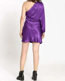 Femme See u Soon Robes^Robe satinée Romane purple
