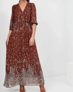 Robe Sauge imprimée marron-See u Soon Best