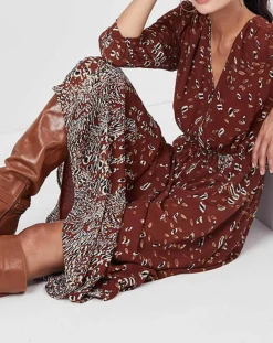 Robe Sauge imprimée marron-See u Soon Best